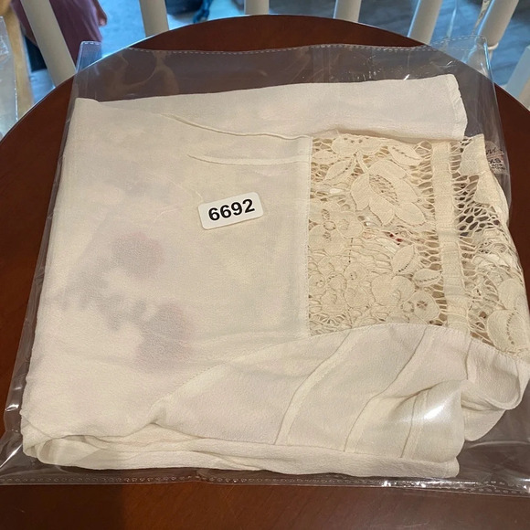 For Love & Lemons Isabella Lace-Inset Embroidered Top/ White 16692 - Picture 11 of 11